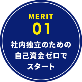 社内独立のための自己資金ゼロでスタート